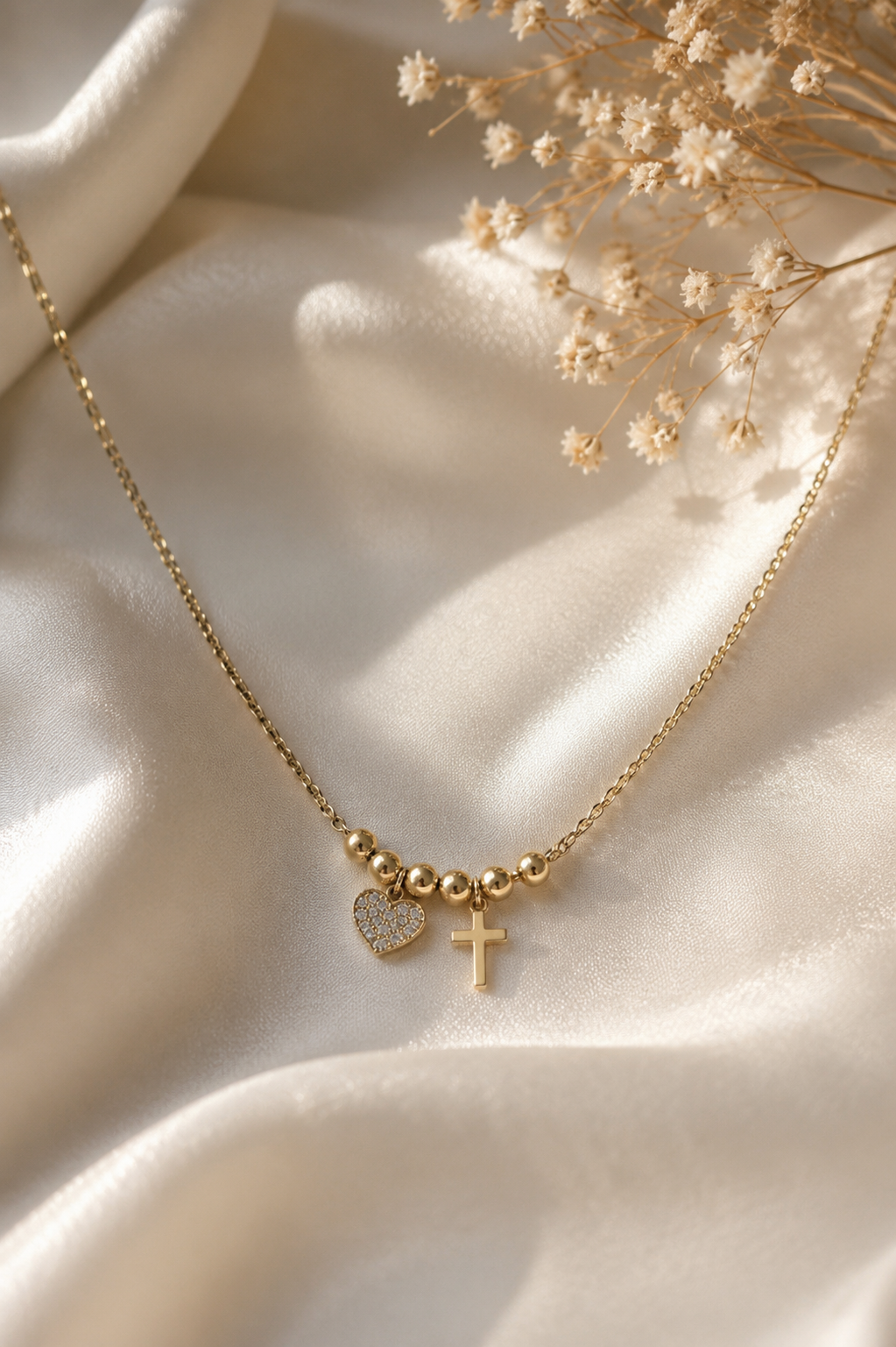 Little Heart and Golden Cross Chain