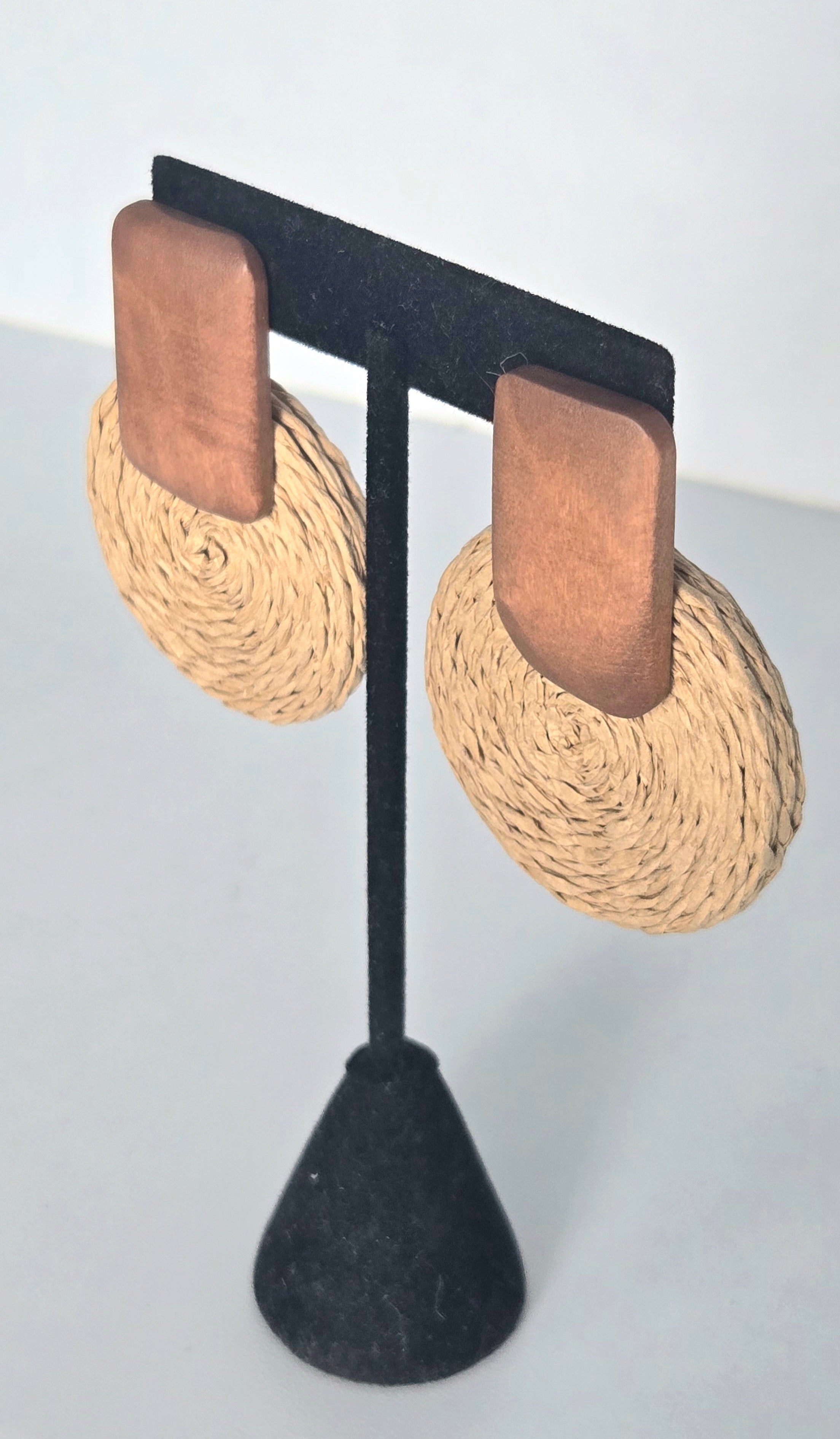 Brown Wood Earrings