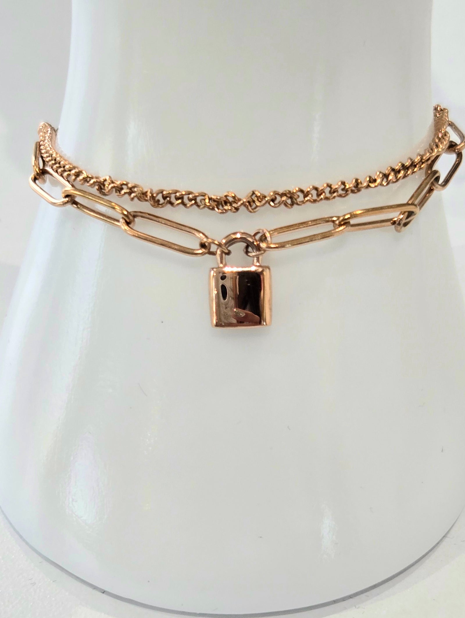 Rose Gold Lock Bracelet