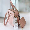 Pink Handbag with wallet