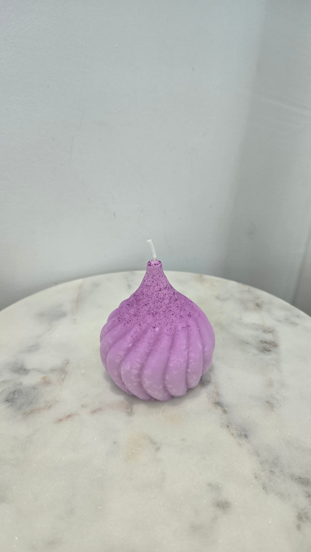 Spiral Violet Candle