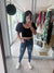 Glam Black Crop Top