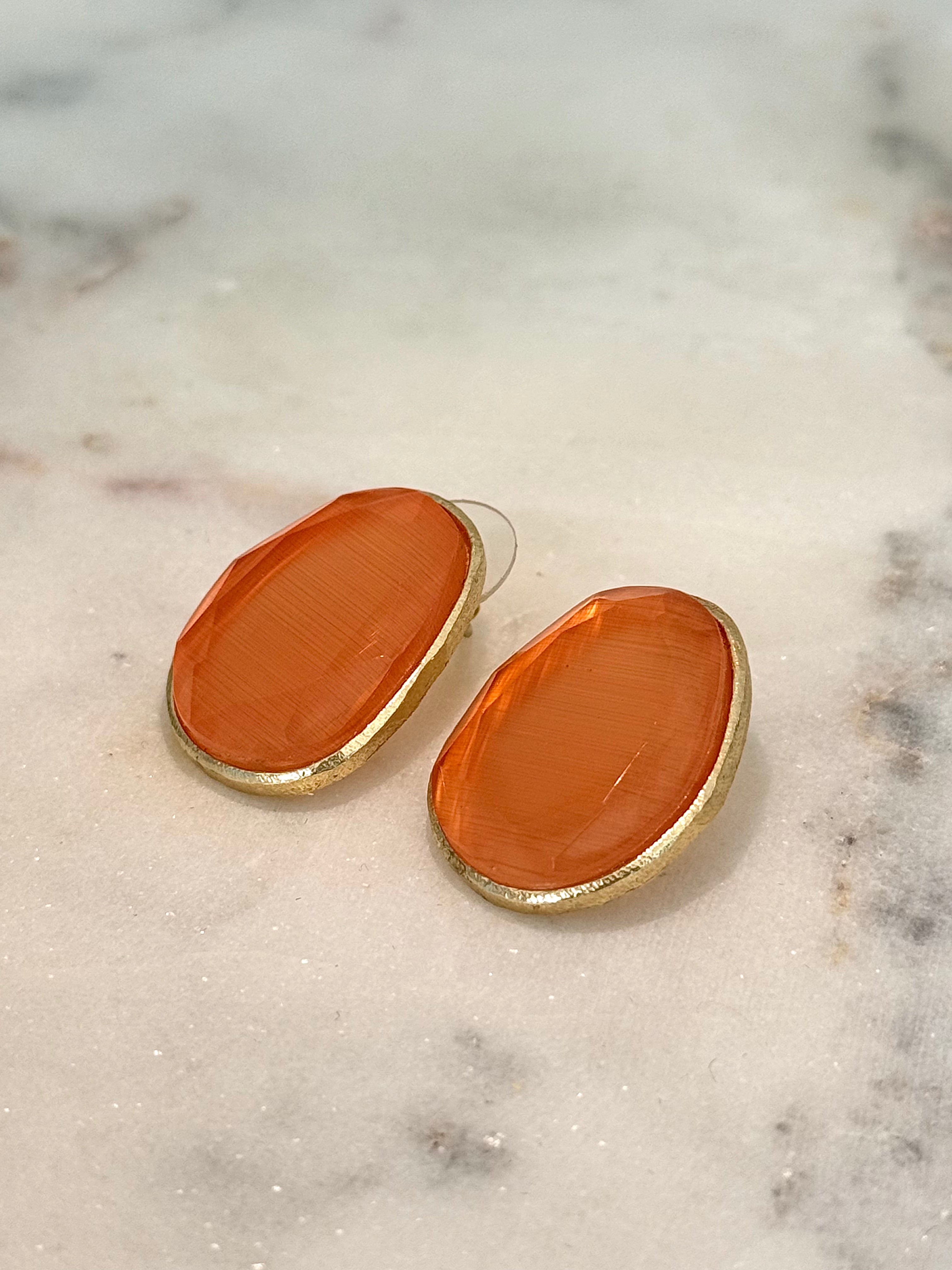 Peach Stones Earrings