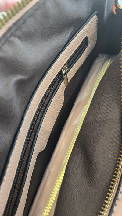 Pink Handbag with wallet