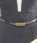 Thin Chain Buckle Belt
