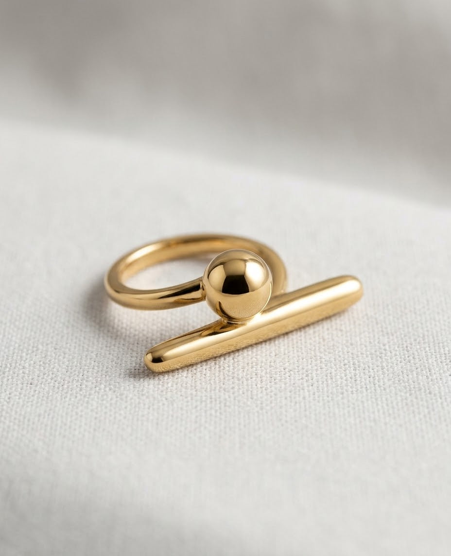 Gold Toggle Ring