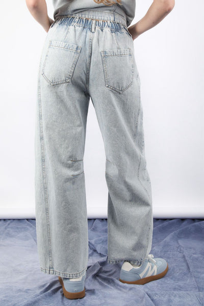 Light Denim Barrel Jean