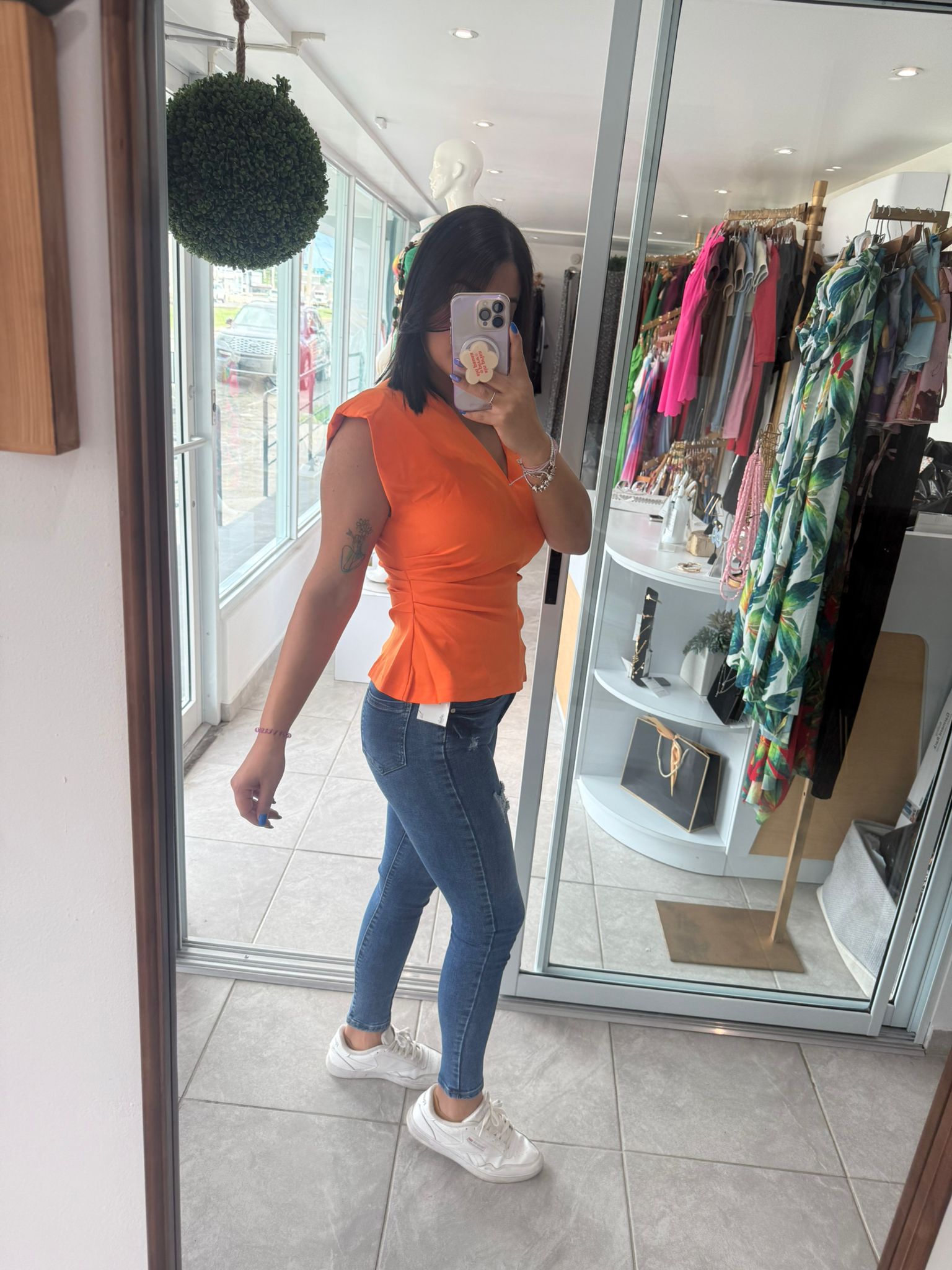 Glam Orange Top