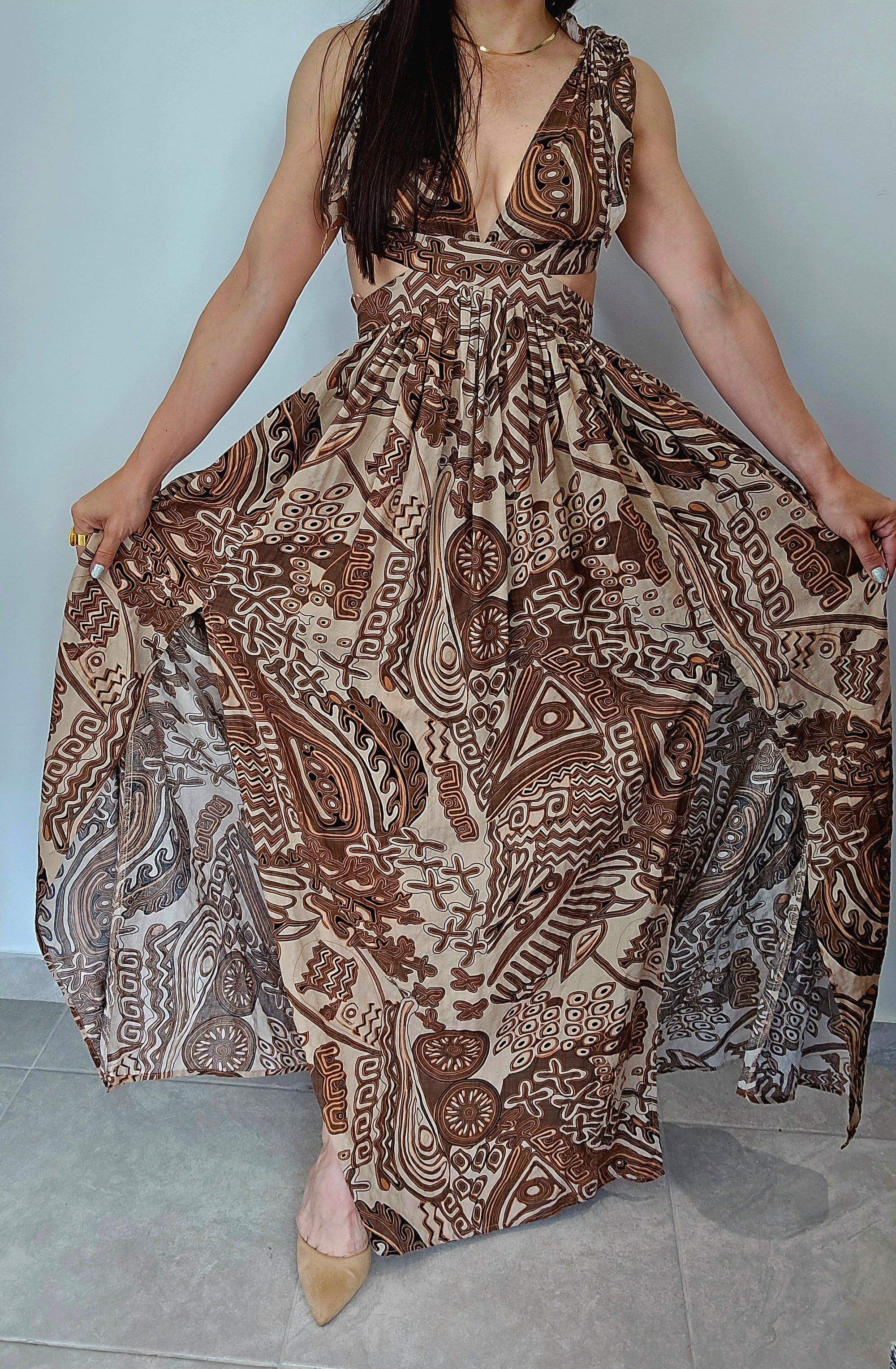 Dusty Clay Maxi Dress