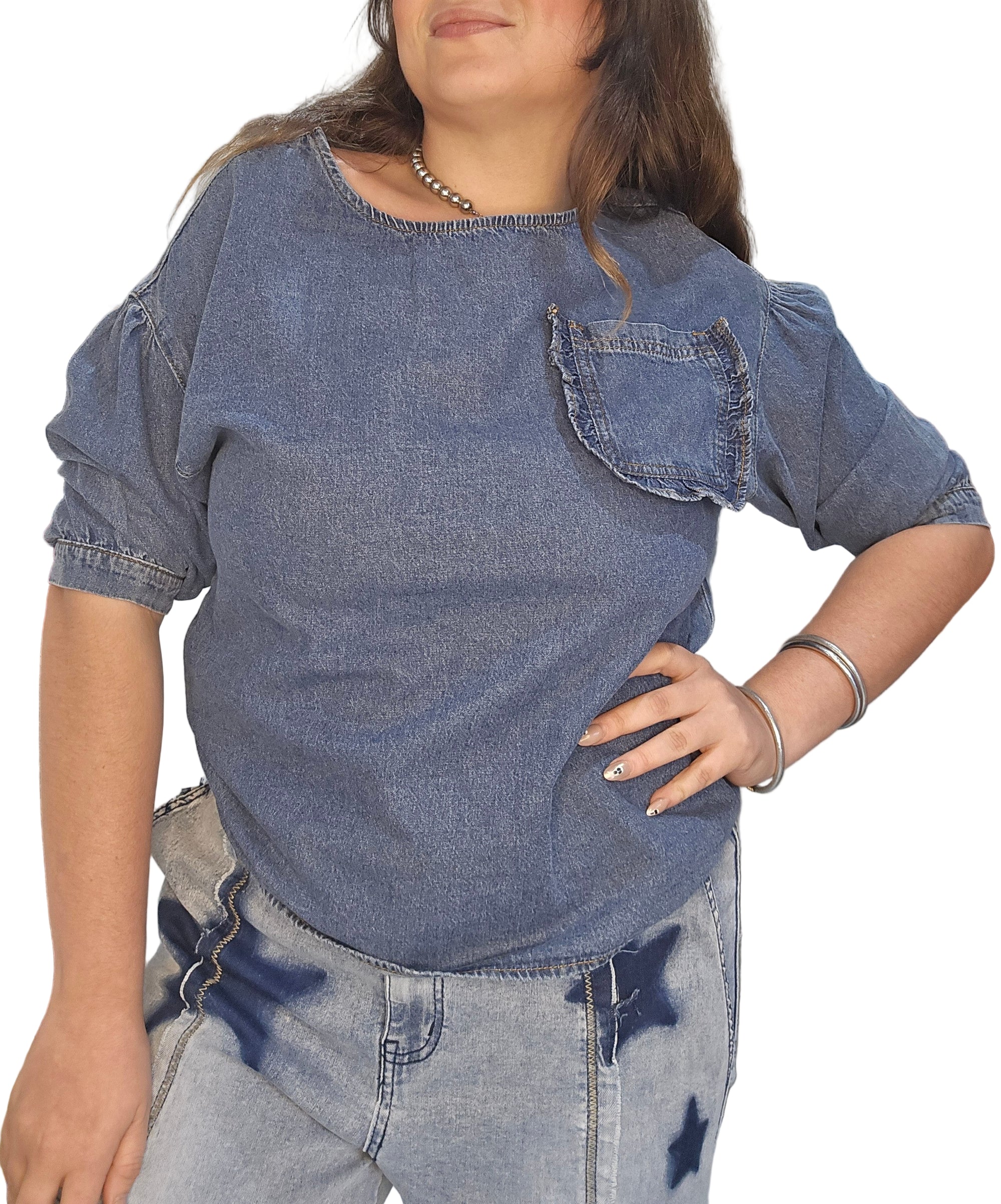 Dark Denim Blouse