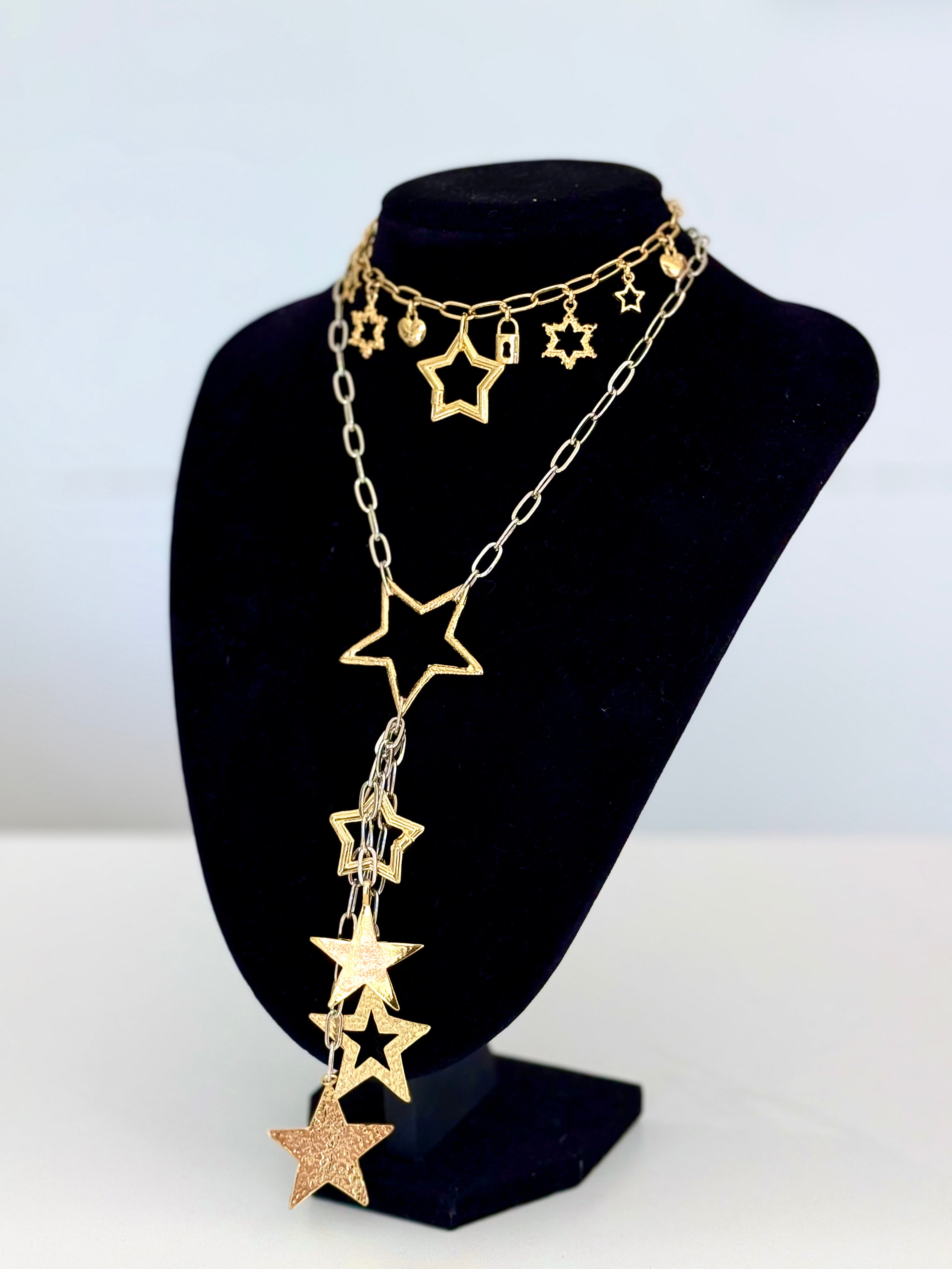 Golden Stars Layers Necklace