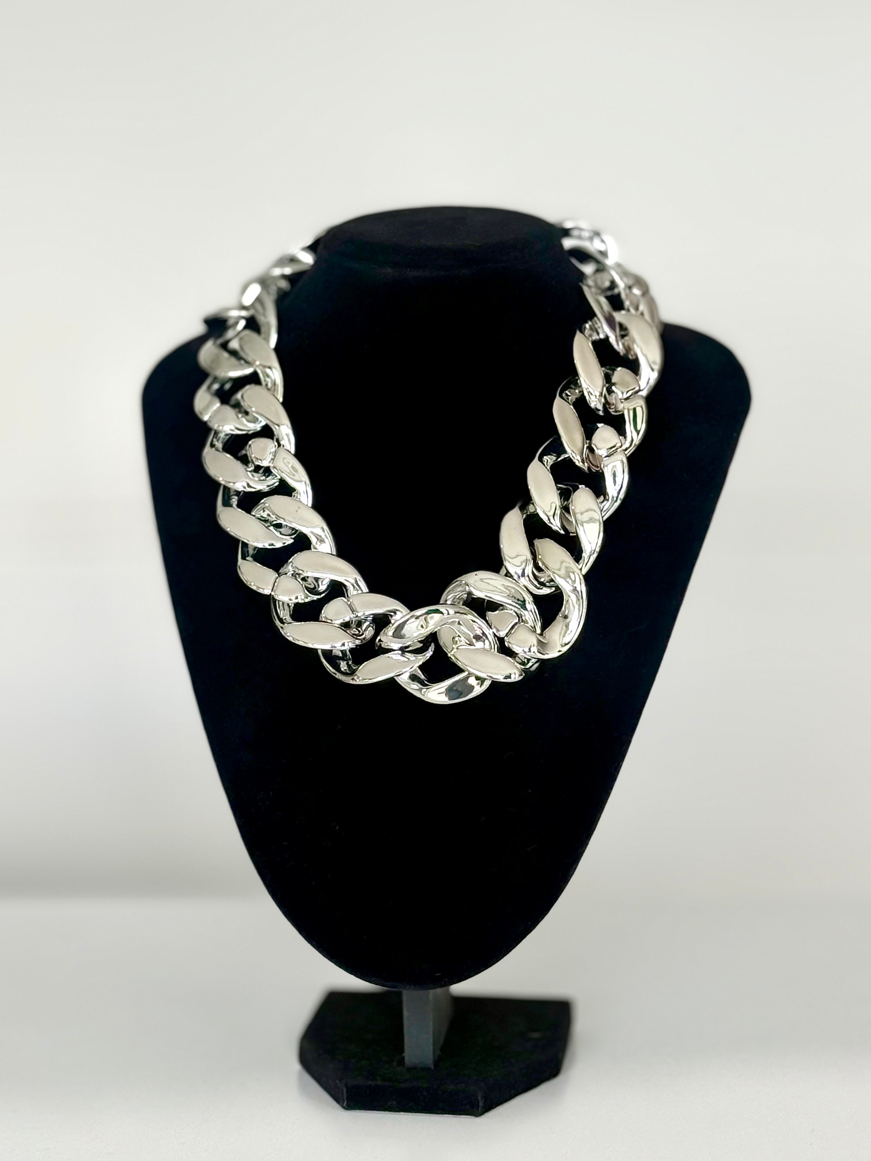 Silver Chunky Set (Necklace & Bracelet)