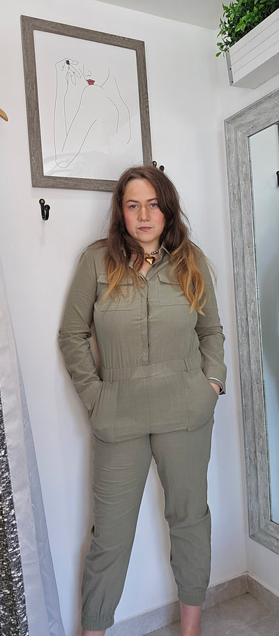 Be you  Military Green Jumpsuit