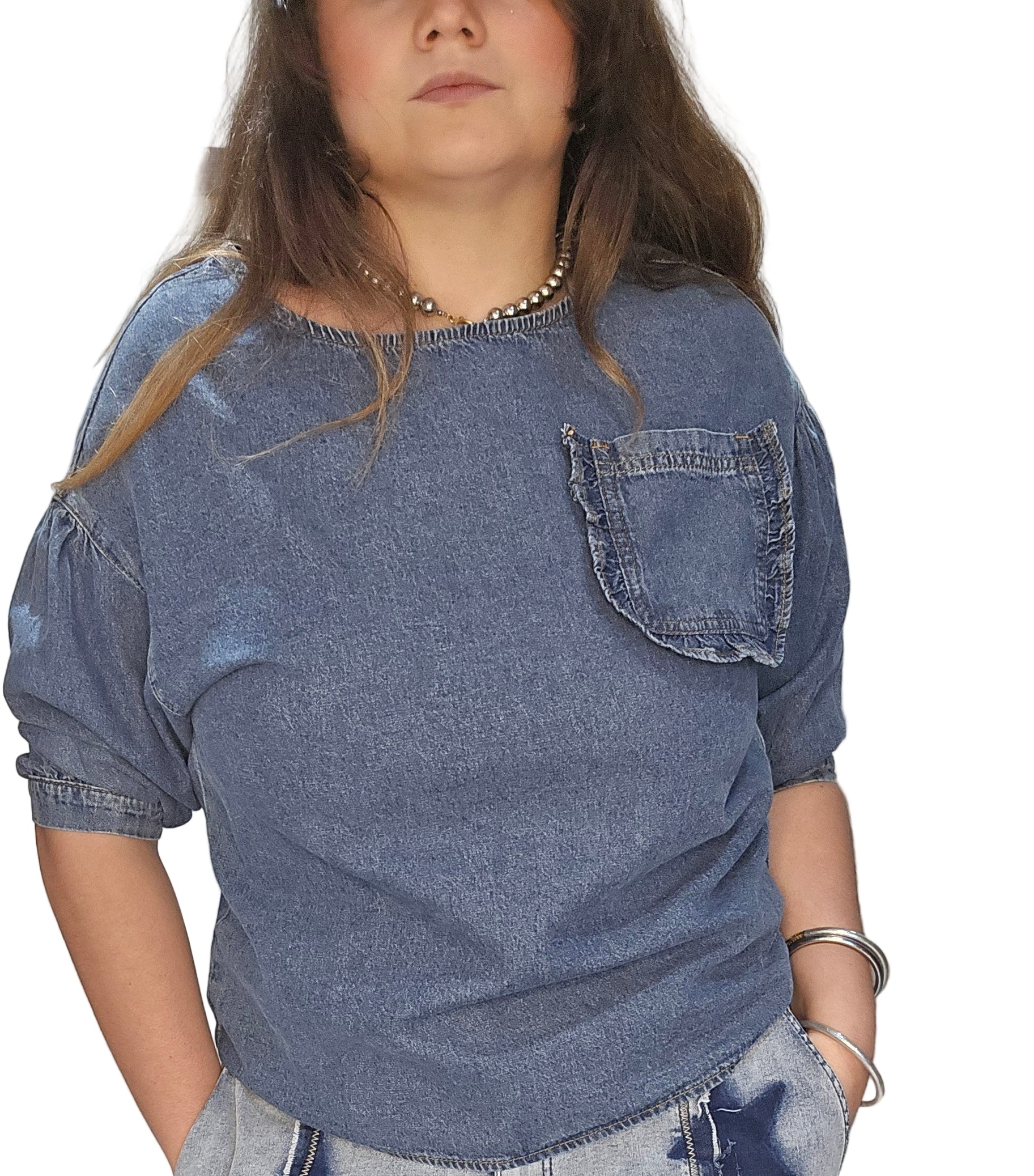 Dark Denim Blouse