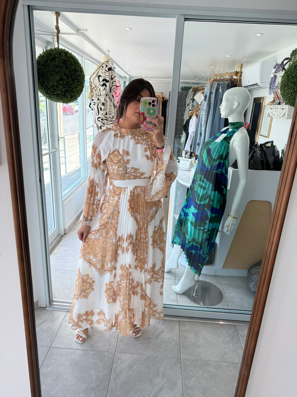Ivory Print Dress