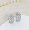 Beaded Silver Hoops