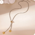 Two Tones Hearts Necklace