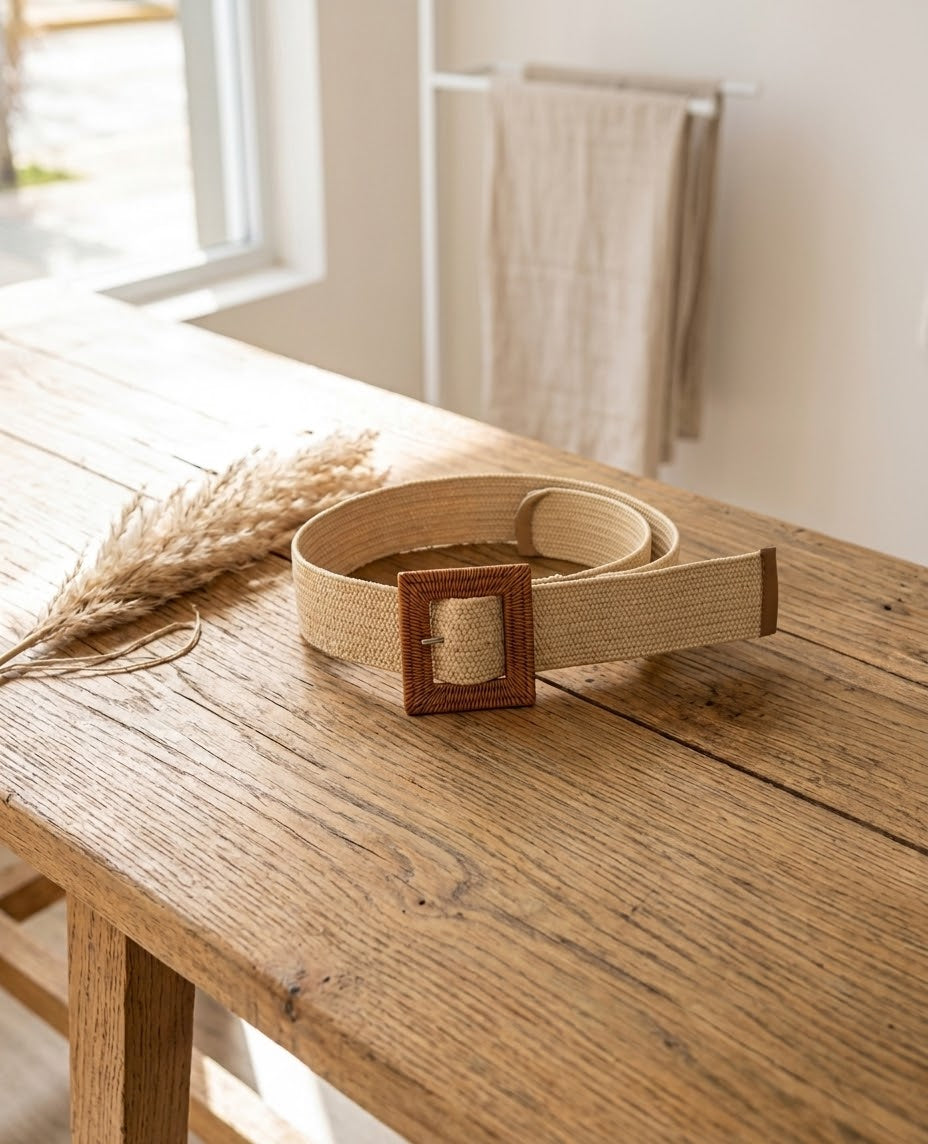 Ivory Boho Woven Belt