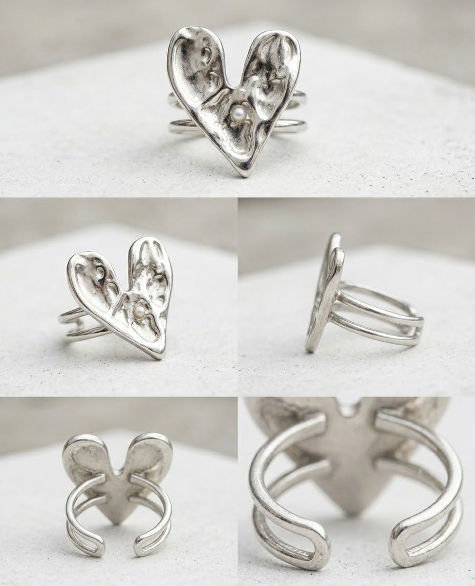Silver Heart Ring