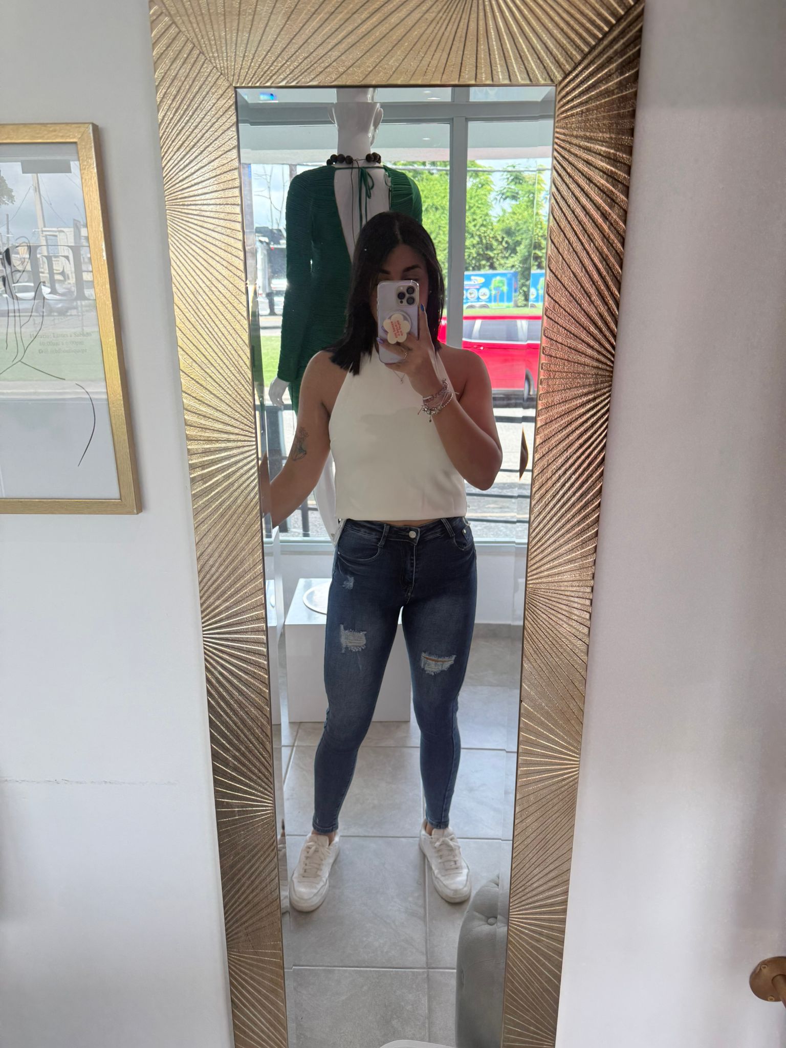 Glam Ivory Halter Top