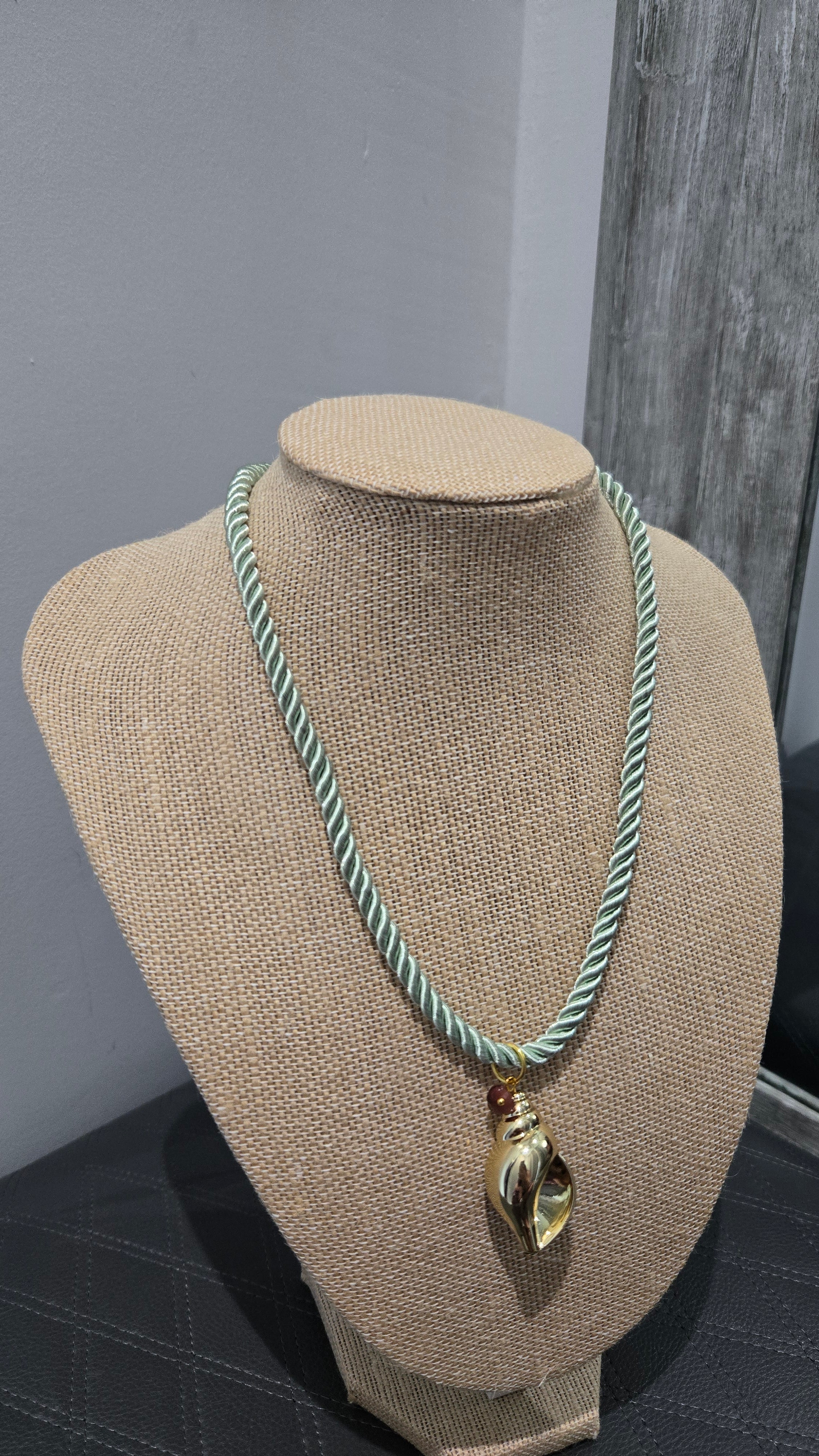 Snail Green Necklace