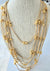 Gold Beads Beige Necklace