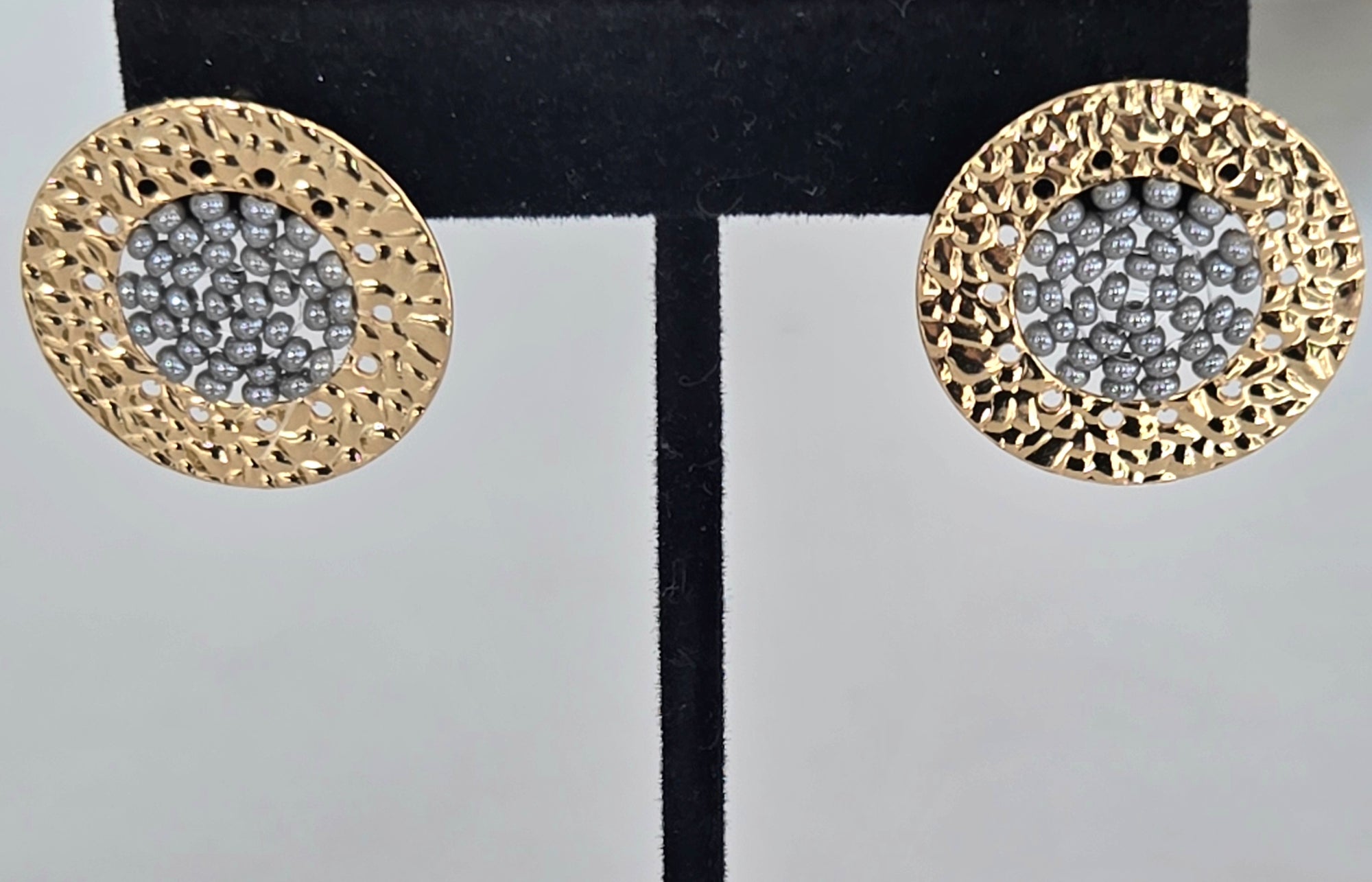 Circles Beads Gold Bracelet & Earrings Set