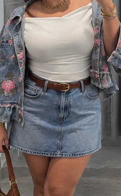 Icon Jean Skirt