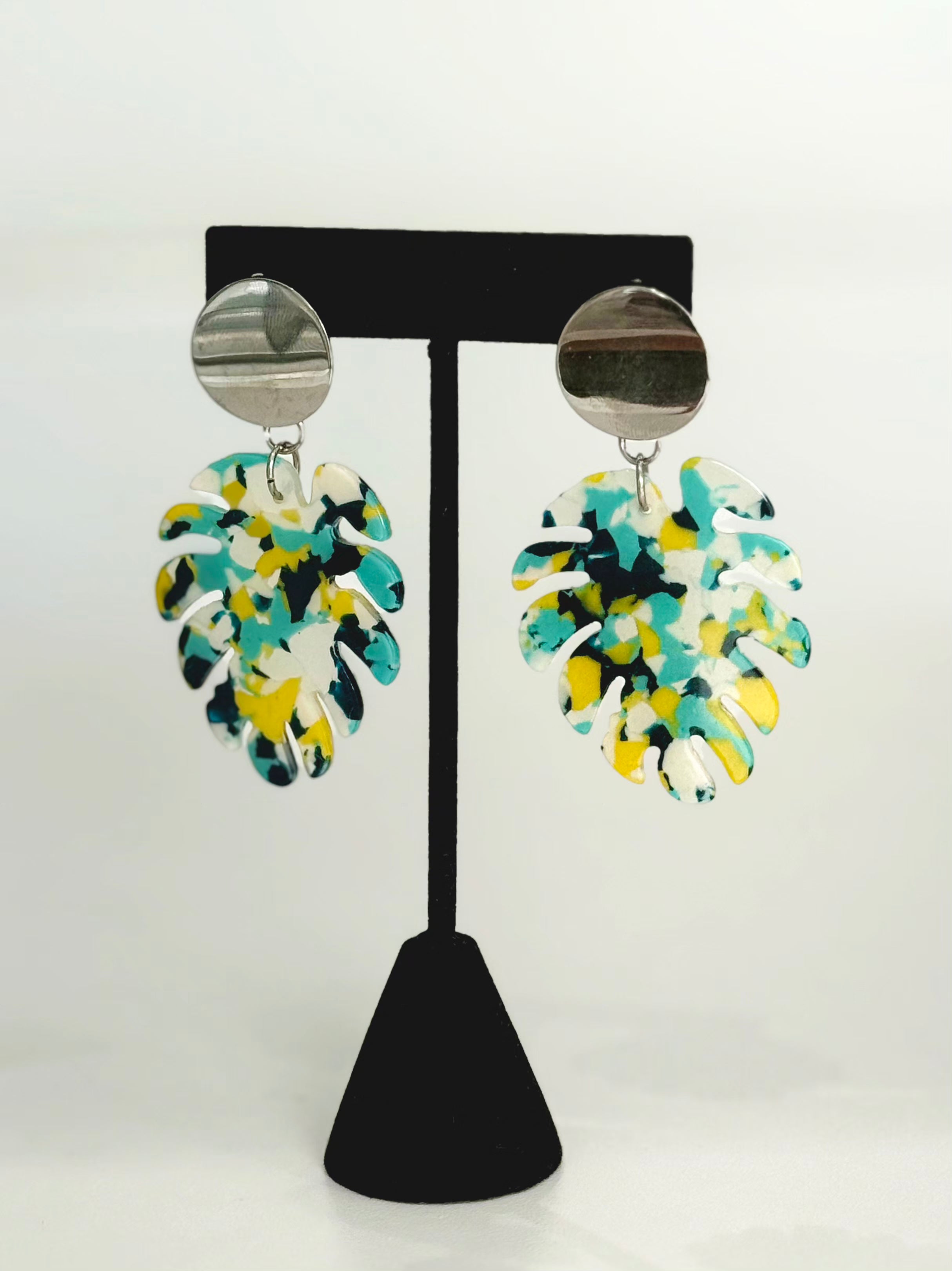 Multicolor Leaves Earrings